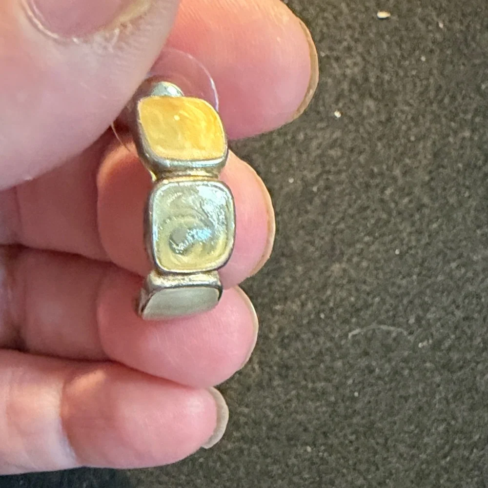 Kenneth Cole Silver and Gold Wearable Earrings